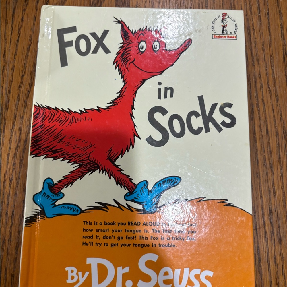 Dr. Seuss Red Fox with Blue Socks Illustrated Cover